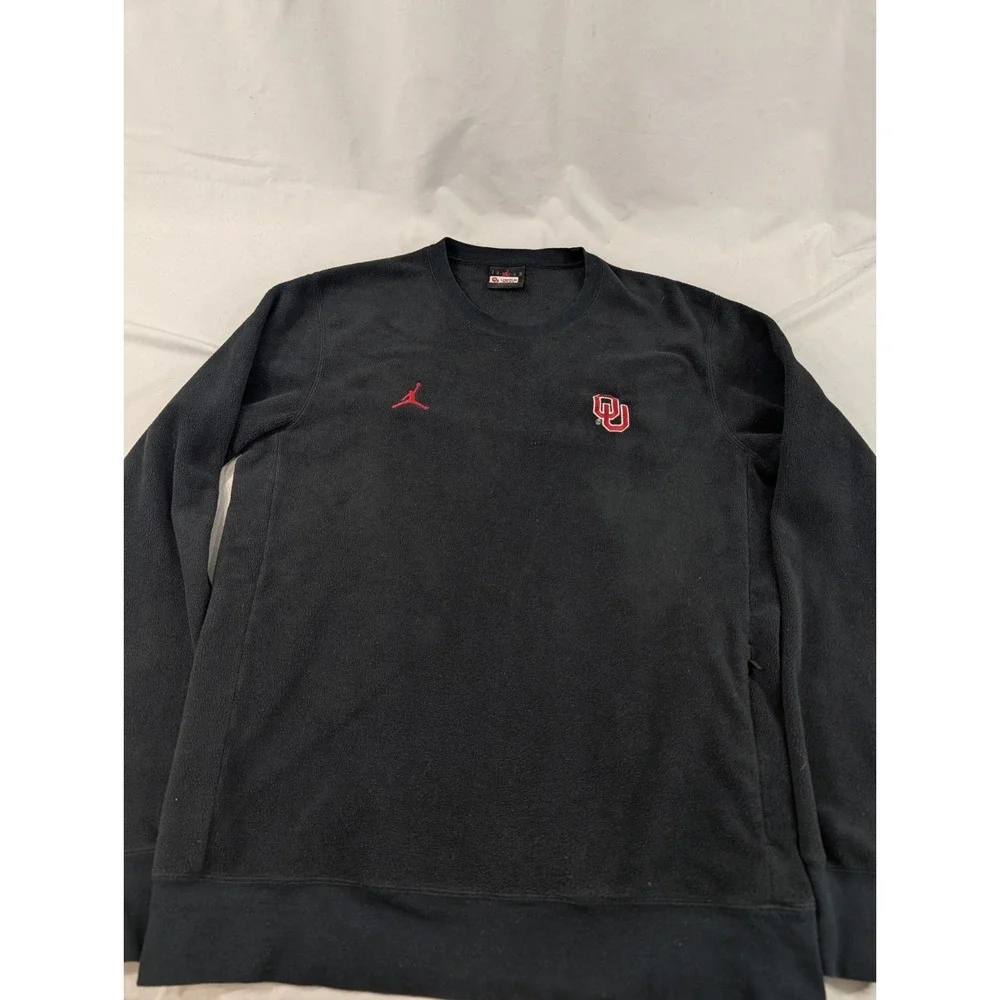 Team Issued Lincoln Riler Tag Jordan Oklahoma Sooners OU Crewneck Fleece  Medium